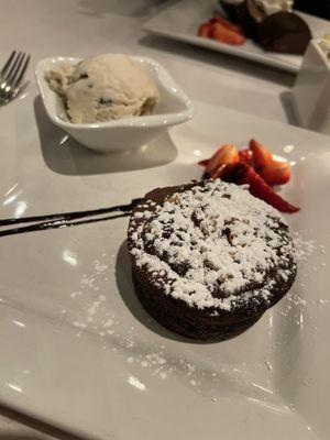 Flourless Chocolate cake with gelato