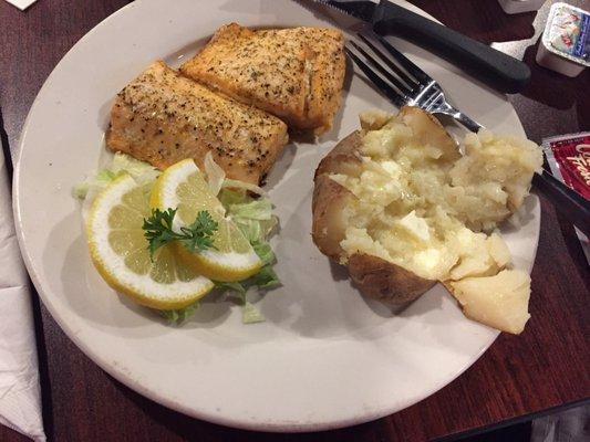 Baked Salmon w/ potato.