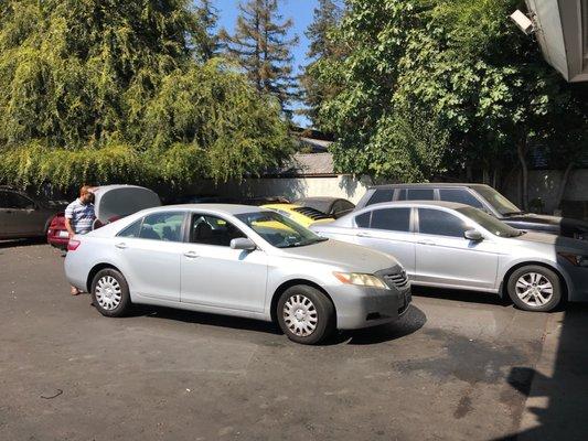 Cars waiting in line