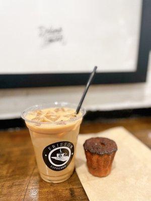 Canneles + Ice Latte