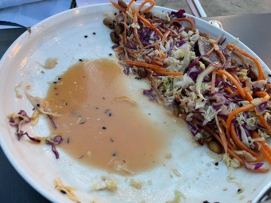 Asian slaw salad. A hot mess