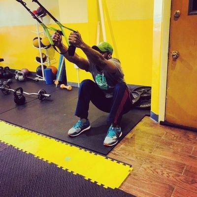 TRX low back stretching