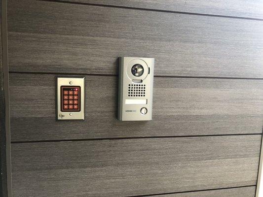 Aiphone video intercom with keypad