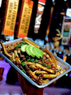 Loaded Asada Fries with avocado