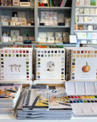 ...watercolor workbooks and lots of stationery.