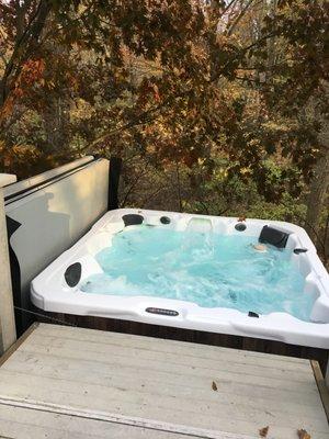 Dimension One hot tub install in Carmel, NY