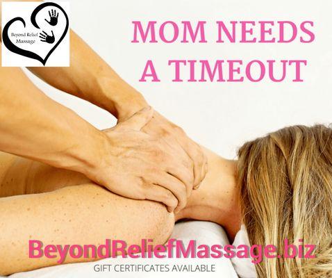 Mom getting a massage