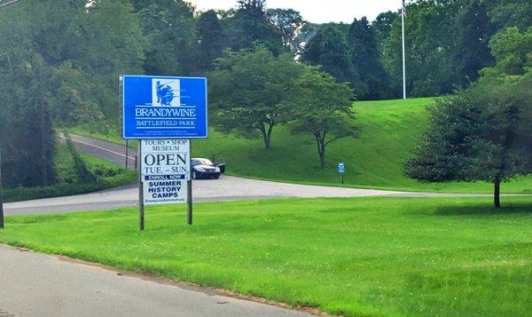 Brandywine Battlefield Park -- entrance