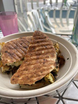 Grilled cheese pita Cauliflower Shawarma! Om nom nom.