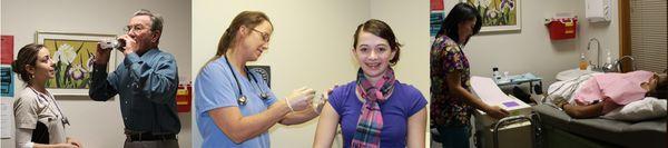 Offer immunizations, travel visits, on-site blood draws, sleep studies, weight loss programs and much more.