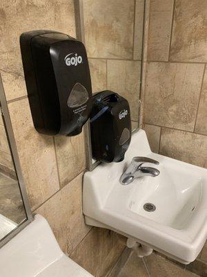 Most of the soap dispensers broken or out.