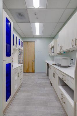 Clean sterilization room.