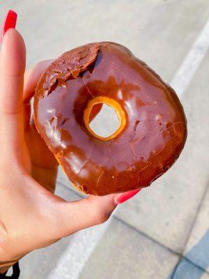 chocolate yeast donut