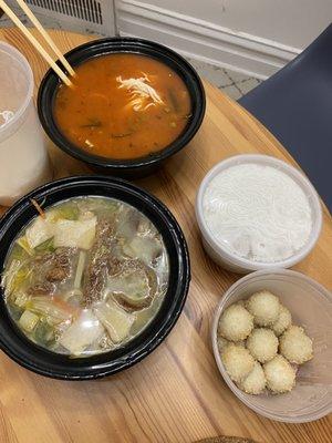 Spicy Beef GuanGuan Rice Noodle And crossing bridge rice noodle. Very good