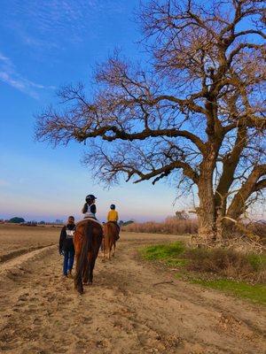 Trail ride after lessons