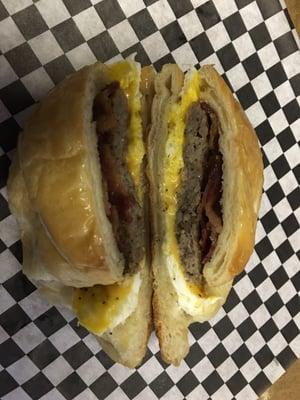 I like this sausage bacon egg and cheese breakfast.....