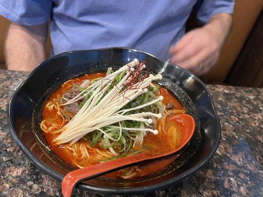 R4 Bulgi-Miso Ramen is spicy and we could only eat 3/4 and had to take the remainder home...with extra noodles.