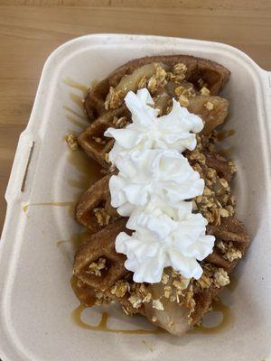 Apple Pie Crunch Belgian waffle