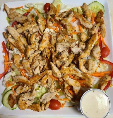 Greek salad With grilled chicken