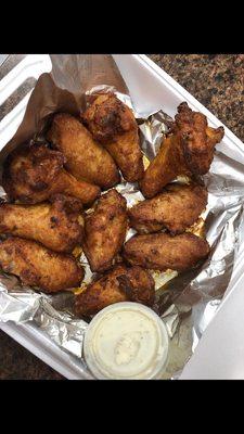 Hot wings are yummy