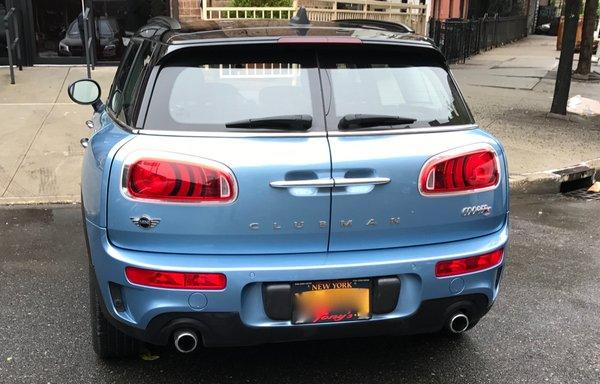 2017 MINI Clubman S. Fixed the rear left bumper dents and the back up camera. Looks brand new!