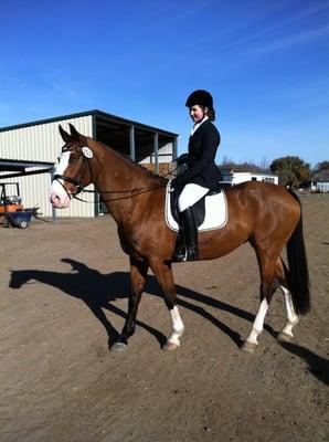 My student  and her lovely  Dutch warmblood mare