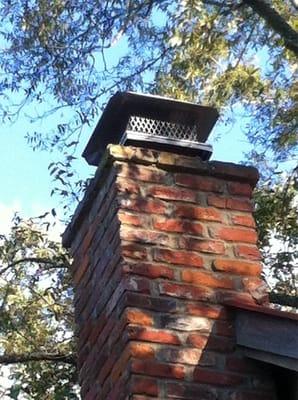 New top of chimney and chimney cap