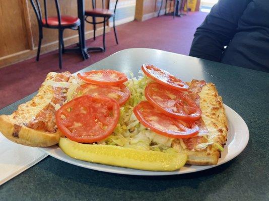 Chicken Bacon Ranch Grinder (whole size) fold it over and magic