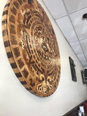 Wall decor - Wooden Aztec Calendar