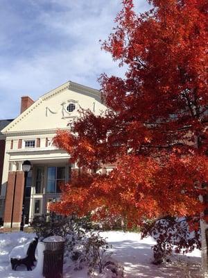 Beautiful campus in the winter