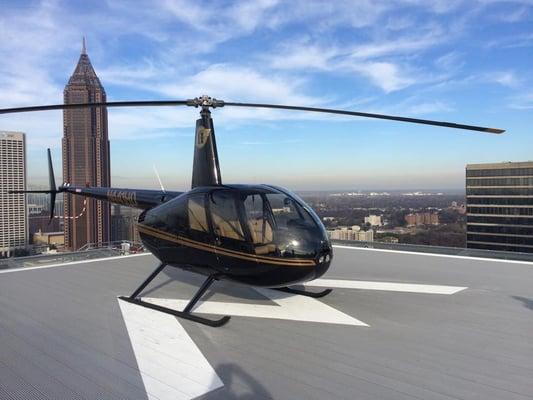 30 stories on top the W hotel Atlanta Ga Helipad