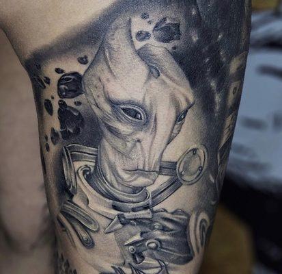 Mordin Solus Alien Tattoo by Jovan (@overdedicated)