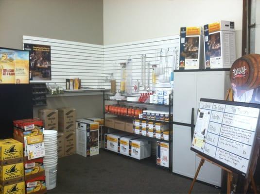 Home brewing selection at Hamlin Distributors Inc.