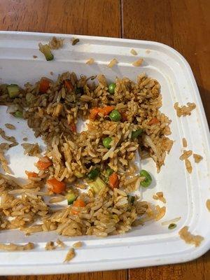 The remnants of fried rice