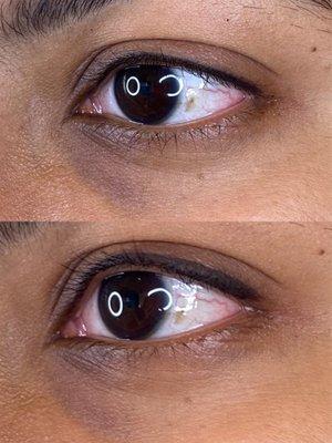 Pictures from my consultation to figure out if I wanted the lash enhancement or eyeliner