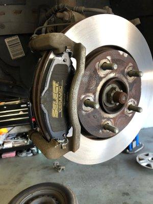 Brake Service with Rotor re-surface