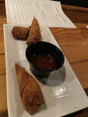 Spring rolls (my husband ate one)