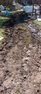 Deep ruts in the yard