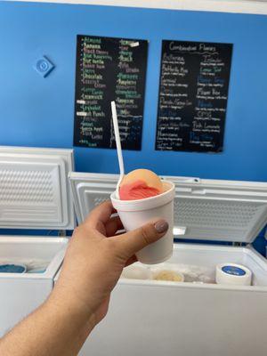 Strawberry peach and Mango Tango (Mango&Blue Raspberry)