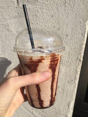 Chocolate shake (after I drank a little)