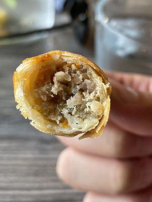 Inside of their spring roll