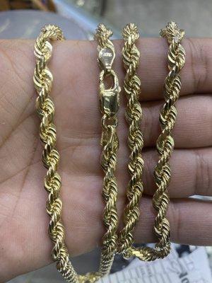 Rope chain 6mm for only 3000 solid gold