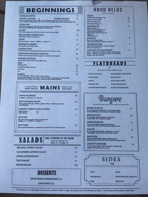 Food menu