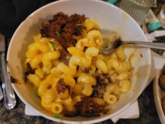 Macaroni and Cheese with brisket