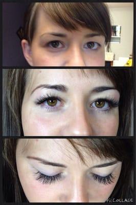 Before and after- volume eyelash extensions