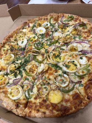 Boil Egg Tikka Pizza