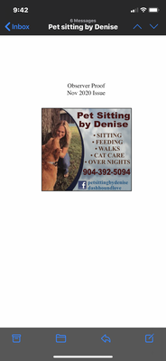 Pet Sitting By Denise