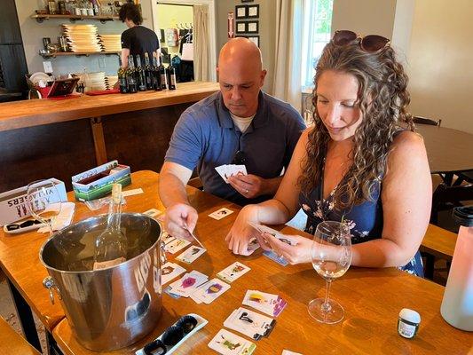 Wine is the perfect accompaniment to table games.