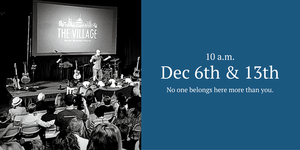 We hope you'll join us at Sunset Middle School for our two morning services in December.