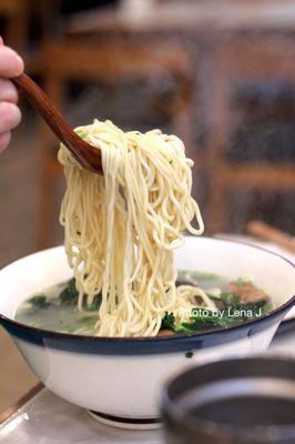 Chicken Noodle Soup ($13.80) - chunks of chicken, spinach, shiitake mushroom, cilantro and green onions